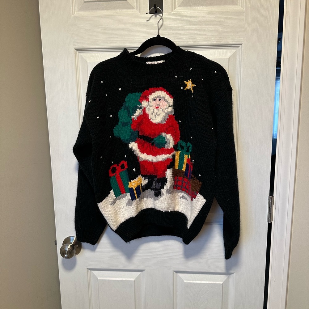 Vintage Karen Scott Santa Sweater - Women’s Size M